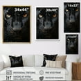 thumbnail image 4 of Designart "Black White Panther modern Encounter" Animals Floater Framed Wall Decor, 4 of 7