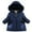 Navy, variant on Hwmodou Baby Snowsuit Winter Coat Sequined Gloves Hooded Warm Down Jacket Stylish Winter Coat 1 To 6 Toddler Girl Clothes,6M-4Y