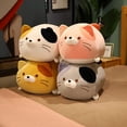 thumbnail image 5 of Cojín de peluche de animal, suave y esponjoso para gatitos, juguetes cómodos, cojines de peluche para niños, cojines realistas de animales para Navidad, 35 cm (rosa), 5 of 5