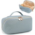 thumbnail image 1 of Bolsa de maquillaje Bunnychill de gran capacidad resistente al agua azul, 1 of 7