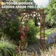 thumbnail image 5 of Garvee arco de jardín de madera de 85 pulgadas, fabricado en abeto sólido con enrejado para plantas trepadoras, ideal para bodas, patio, jardín y decoración exterior, 5 of 6