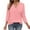 Pink, variant on MIXUE Boho Tops For Women Summer Solid Color V Neck Long Sleeve Fashion Casual Loose Pullover Shirts For Women T Shirts Holiday Wear,Green,L
