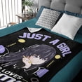 thumbnail image 3 of Just A Girl Who Loves Anime and Sketching Blanket Soft Blankets and Throws Flannel Cozy Lightweight Quilt Gift Perfect for Bed Sofa Couch-80 x60 Large for Adult, 3 of 6
