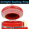 thumbnail image 4 of XL 45OZ  RED CERAMIC CANISTER, 4 of 7