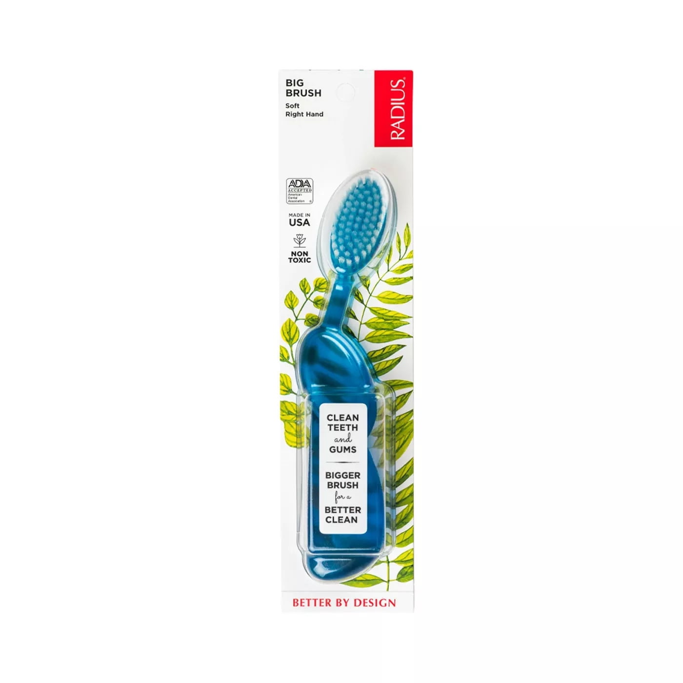 RADIUS Toothbrush, Original Right Hand Soft, Colors May Vary 1 ea (Pack