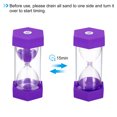 thumbnail image 4 of Uxcell 15 Min Sand Timer,Hexagon with Plastic Cover,Count Down Sand Clock Glass Purple, 4 of 5