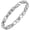 Gold loving heart, variant on Silver Bangle for Women, Copper Bracelets, Allergenicity Durability Fashionable Elegant Bangle with the Adjustable Link Design for All Kinds of Wrists, Silver - Leaf