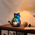 thumbnail image 4 of Tarmeek Night Light Lamp Easter Decorations, Resin 7.5 Inch Easter Light Up, Cute Cat Statue Night Light Home Mantel Easter Decor, Indoor Figurine Desk Lamps for Home Office Easter Bedroom, 4 of 8
