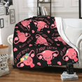 thumbnail image 6 of Cervix Uterus OBGYN Soft Throw Blanket All Season Microplush Thick Warm Blankets Tufted Fuzzy Flannel Throws Blanket for Bed Sofa Couch 50"x40", 6 of 6