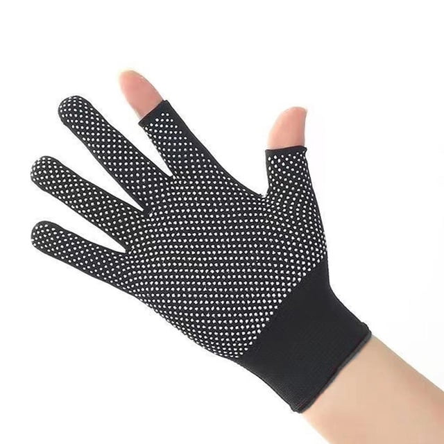 Half Finger Dotted Rubber Gloves Non-slip Fishing Courier Riding Dotted Protection Gloves Nylon