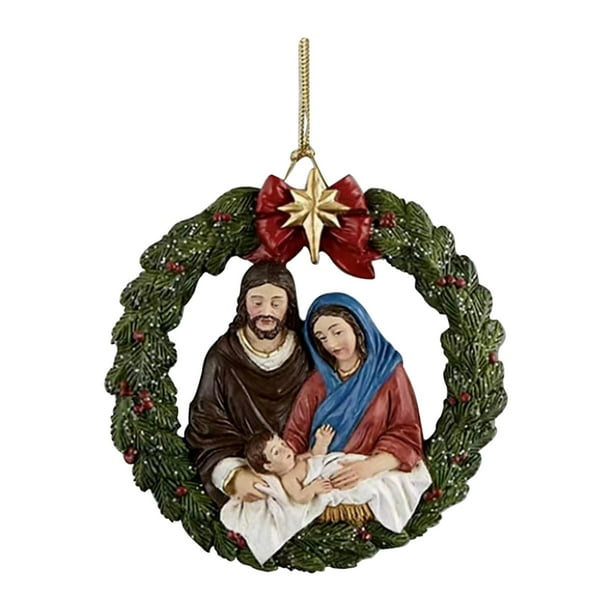Colgante para ventana de Navidad, decoración para coche, de Jesús, regalo, decoración práctica de de Navidad para patio, porche de boda
