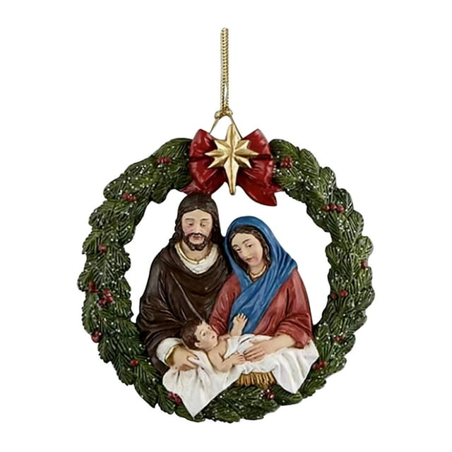 Colgante de ventana de Navidad, decoración de de Navidad, Natividad de Jesús, decoraciones acrílicas duraderas para coche, festivales, bodas,