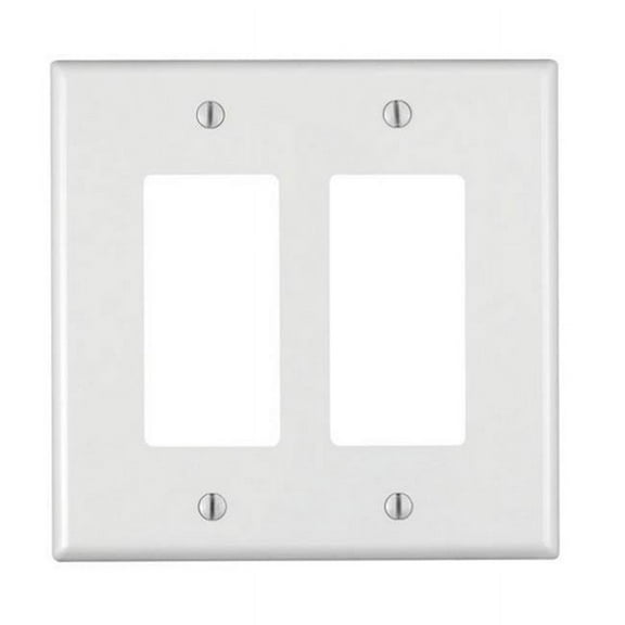 PJ262-00W Leviton 2 Gang White GFCI Decora Style Wall Plate