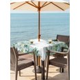 thumbnail image 3 of Outdoor Tablecloth with Umbrella Hole for Patio/Picnic/Party/Camping, Sage Green Wisteria Waterproof Table Cloth Square Cover Washable, Sprinng Summer Pastoral Botanical (54"x 54"), 3 of 8