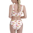 thumbnail image 3 of Picia Dachshund Dog Puppy Women's High Waisted Bikini Scoop Neck Swimsuit Two Pieces Bathing Suit-Small, 3 of 8
