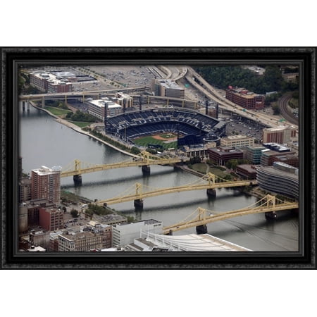 PNC Park 40x28 Large Black Ornate Wood Framed Canvas Art - Home of the Pittsburgh Pirates