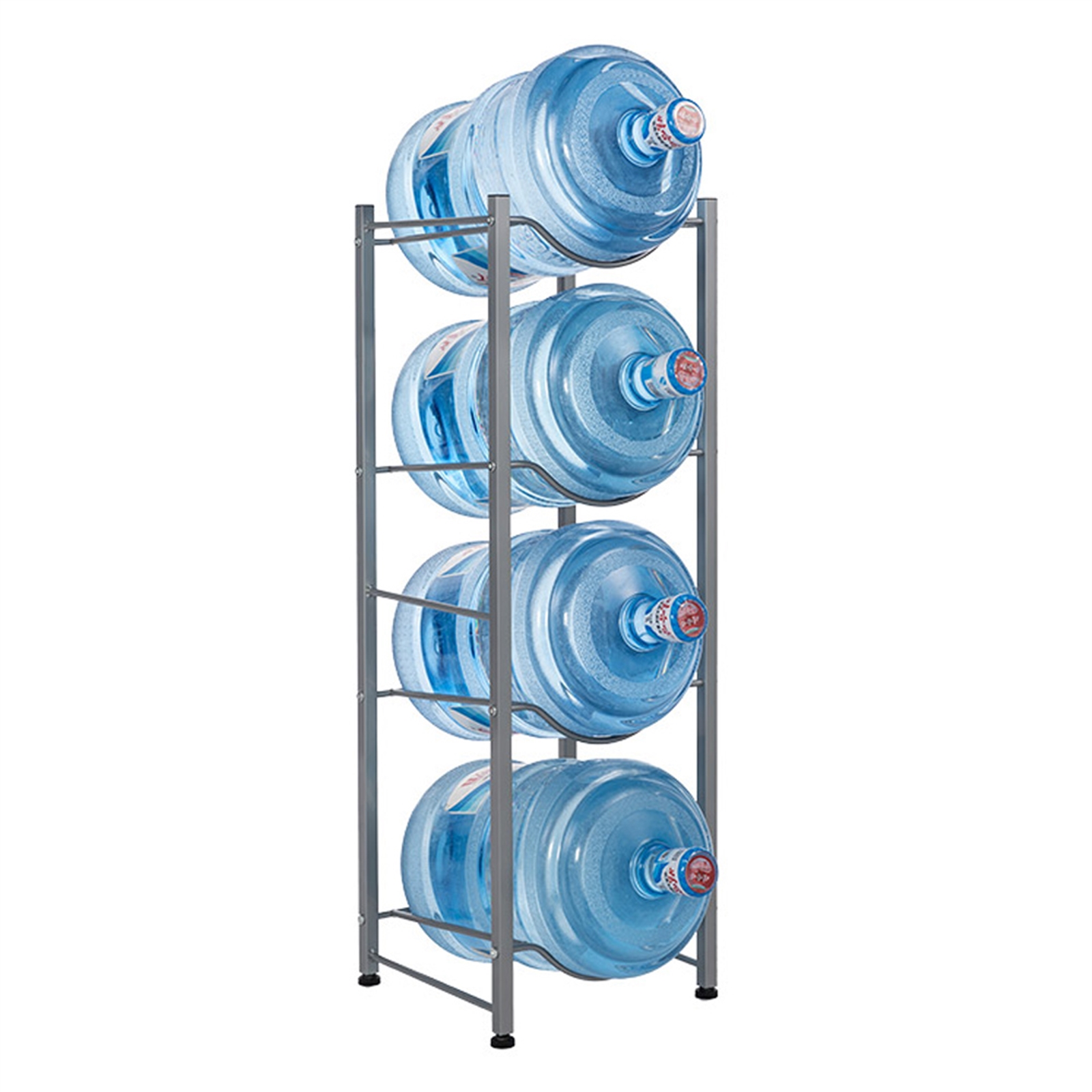 4-Tier Water Rack Stainless Steel Heavy Duty Water Cooler Jug Rack