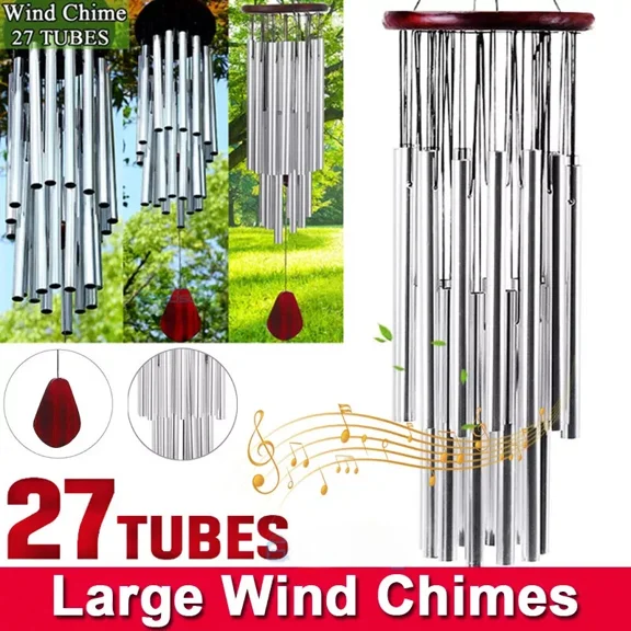 PURELY- Large 27 Tubes Windchime Chapel Bells Wind Chimes Outdoor Garden Home Decor Gift