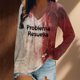 thumbnail image 1 of MHFRRA Camiseta de Manga Larga con Estampado de Manchas de Sangre para Mujer, Estilo Informal, para Fiesta de Halloween, con Cuello Alto, para Primavera, Verano y Otoño. Rojo, 1 of 3