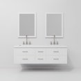 thumbnail image 5 of Castor 60 in W White Double Vanity, Cultured Marble Top, Faucet Set, and 28 in Mirrors, 5 of 10