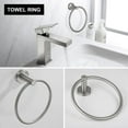 thumbnail image 5 of 5-Piece Bathroom Hardware Set Brushed Nickel, Towel Rack Set Stainless Steel Wall Mounted - Include 23.6 in Bath Towel Bar, 2 Robe Towel Hooks, Toilet Paper Holder and Towel Ring, 5 of 5