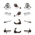 thumbnail image 1 of Transit Auto Front Bearing Upper Control Arm Ball Joint Lower Outer Inner Tie Rod Link Kit (12Pc) for Car Chevrolet Silverado 2500 GMC Sierra Suburban Yukon XL with 8 Lug Wheels K7T-110303, 1 of 11