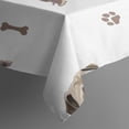 thumbnail image 6 of Pug and Footprint Rectangle Tablecloth 60"x120",Waterproof Polyester Rectangle Table Cloth, Wipeable Spillproof Polyester Tablecloth for Dining, Camping, Indoor and Outdoor, 6 of 6