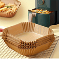thumbnail image 6 of Mother's Day Gift - 9.05" Air Fryer Disposable Paper Liners, Save Time Cleaning Kitchen Gadgets, BPA Free Non-Stick Square Parchment Bowl for Mom's Healthy Cooking, 100 Count, 6 of 7