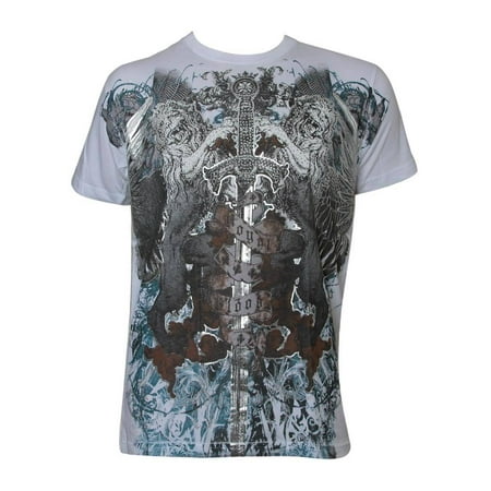 Rare Home Shirt - Konflic Men's Lions & Sword Rare Greed MMA Muscle T-Shirt