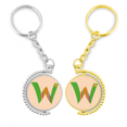 thumbnail image 1 of Porte-clés Rotatif Motif Mignon alphabet orange pour couple, 1 of 3