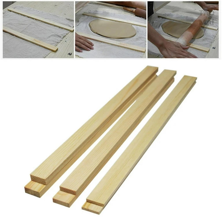 6Pcs Wooden Rolling Pin Guides Rolling Pin Spacers Rod Baking Ruler Kitchen  Tools Measuring Strips for Thickness 