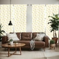 thumbnail image 2 of Ambesonne Floral Window Curtains, Frangipanis with Contours, Each 28" W x 84" L, Yellow and Off White, 2 of 4