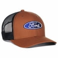 thumbnail image 3 of Ford Logo Raised Stitched Patch Pre-Curved Adjustable Trucker Hat, 3 of 5