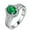 Green, variant on White Gold Plated Women Promise Anniversary Ring with Green Crystal Stone for Anniversary Birthday Gift PJ141