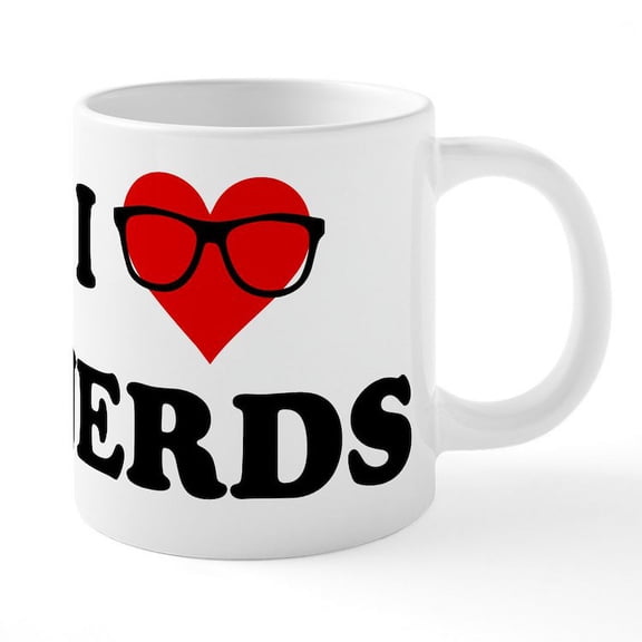CafePress - I Heart Nerds - 20 Oz White Ceramic Mega Mug