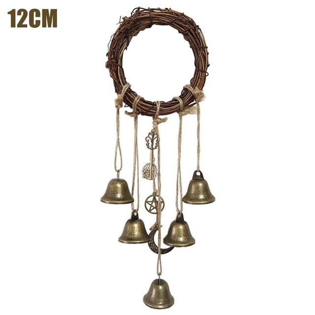 Witch Bell Hanging Decor, Rustic Decorative Hangings Witchy Home Decors, Halloween Door Bells for Home Protection