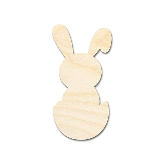 Unfinished Wood Cute Bunny Shape 3" / 1/2"