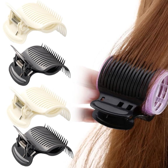 Premium hot roller clips, 12-pack abs plastic hair curler clamps with heat-resistant & secure grip design, fits most rollers up to 60mm for salon-quality styling at home