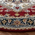 thumbnail image 3 of Safavieh Heritage York Oriental Wool Area Rug, Ivory/Red, 4' x 4' Round, 3 of 11