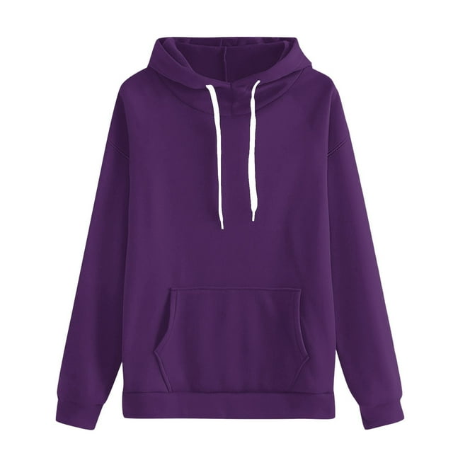 ManxiVoo Chandail en Molleton Mode Femme Grande Taille Automne Hiver Confort Décontracté Col Rond taille g Violet