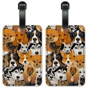 Just Dogs - Luggage ID Tags / Suitcase Identification Cards - Set of 2