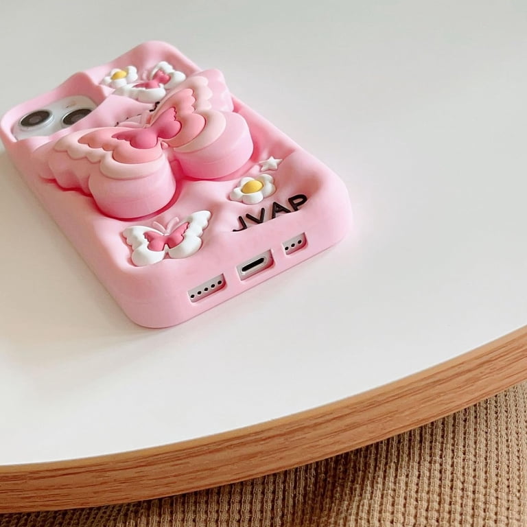Pink Bunny Phone Case Compatible with iPhone 11, Cute 3D Korea