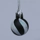 thumbnail image 2 of Colgante 24 mini adornos navideños de bolas de cristal blancas y negras con lunares y espirales para decorar el árbol, 3 cm Rkxzt, 2 of 6