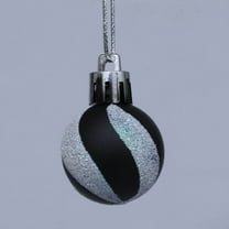 CuiLiyq 24 PCS Christmas Tree Ornament Ball Set, 1.2 Inch Mini Plastic Shatterproof Christmas Ball, for Indoor Family Holiday Wedding Party Decoration (Black and White)