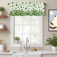 thumbnail image 2 of Curtain Valance for Windows, St. Patrick's Day Fallen Shamrock Kitchen Valances Rod Pocket Short Curtains, Green Leaves Window Valance for Bedroom Bathroom Living room 42x18in, 2 of 9