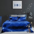 thumbnail image 3 of REGALWOVEN Soft Polyester Galaxy Bed Sheet Set, 4-Pieces Queen Blue, 3 of 6