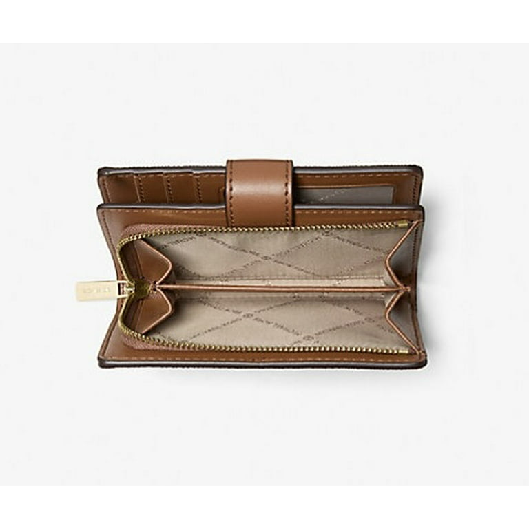 Michael Kors Women's Jet Set Travel Medium Bifold Two-Tone Logo