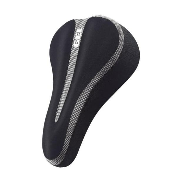 Funda de sillín de bicicleta acolchada, funda de sillín de bicicleta, ajuste universal, transpirable, Negro
