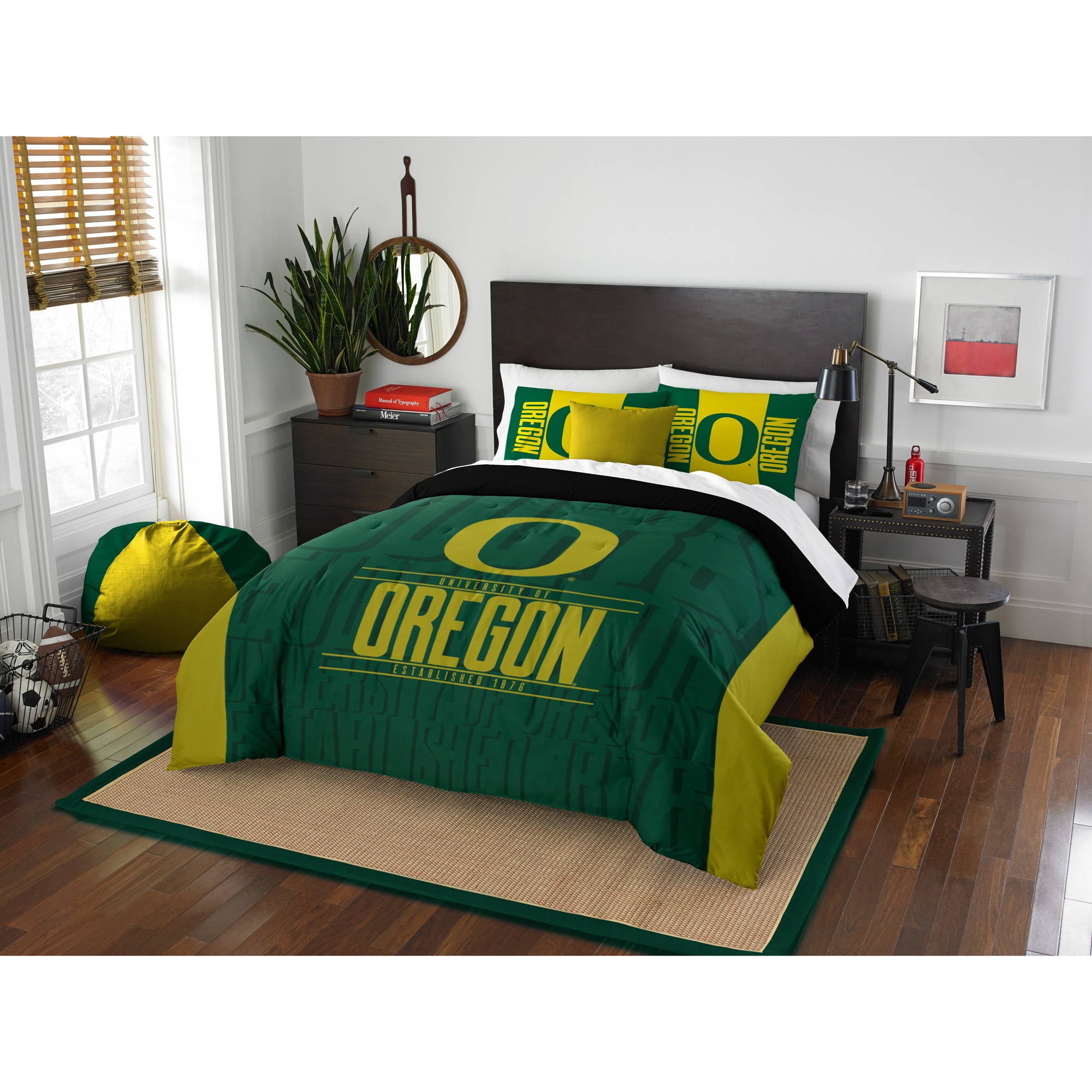 Ncaa Oregon Ducks Modern Take Bedding Comforter Set