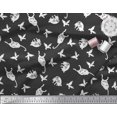 thumbnail image 3 of Soimoi Rayon Fabric Bird & Cat Animal Decor Fabric Printed Yard 42 Inch Wide, 3 of 3